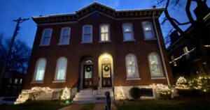 Lafayette Square House Decorated for Holidays